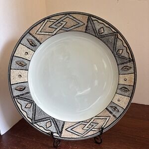 Furio Home Madrid 12.25" Plate Platter White/tan Indonesia H119/9